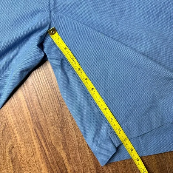 Brooks Brothers Shorts Men 36 Blue Cotton Mid Rise Belted Chino Flat Front - Picture 4 of 9